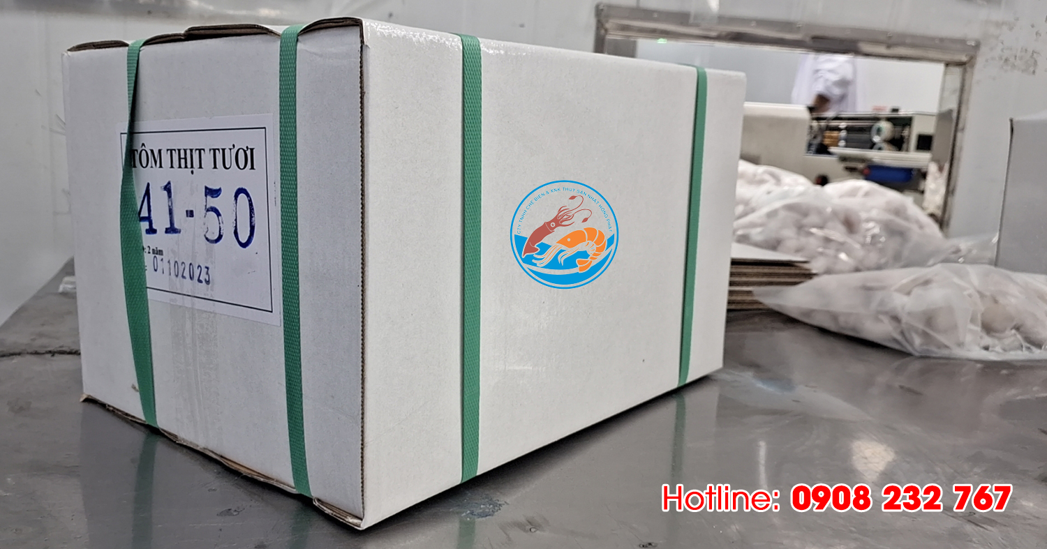 Tôm sú bóc nõn giòn đông lạnh, size 41 - 50, thùng 10 túi x 600gr, Giao Tp. HCM